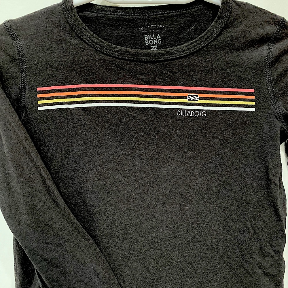 Girls Billabong Black Long Sleeve Tee